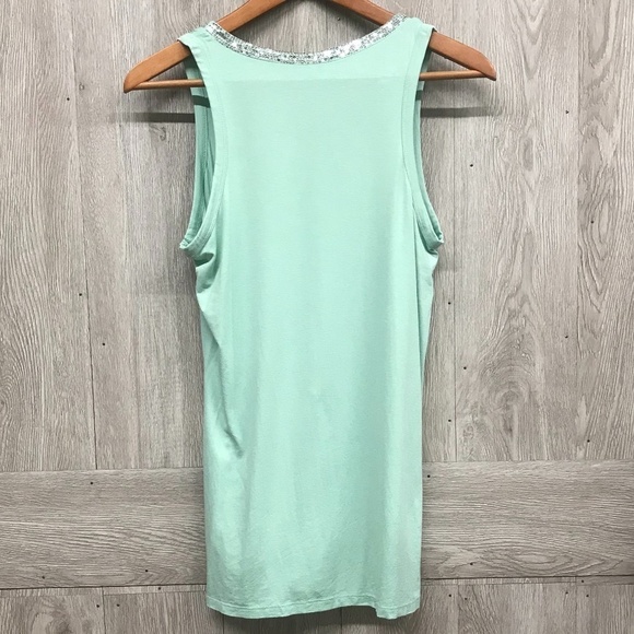 The Limited Sequin Detail Mint Tank Top BB399 - Picture 3 of 5